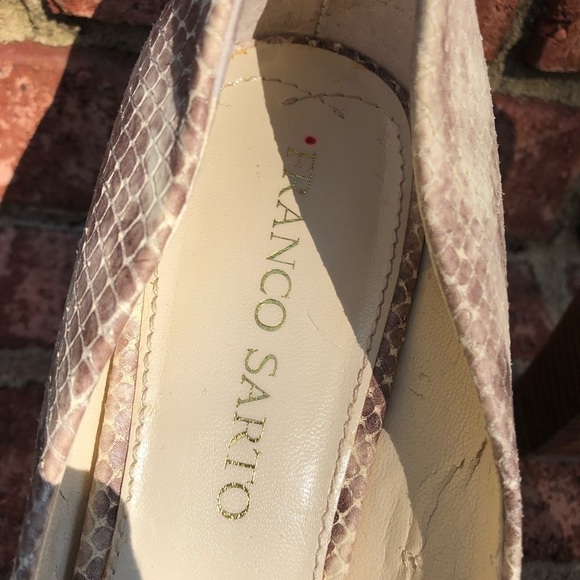 FRANCO santo “Snakeskin”  Peeptoe High Heel PumpsSize 8.5 - Picture 12 of 13